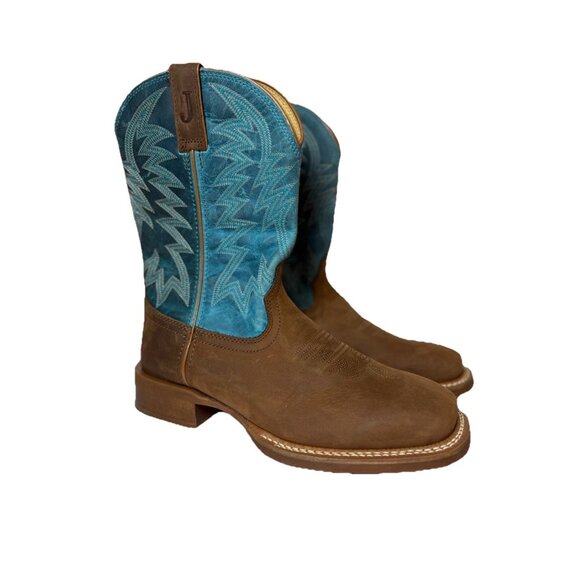 Justin Boots Other - Justin Big Bucks 11” Western Square Toe Walnut Boots Men Size 9.5EE NEW Vibram